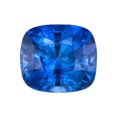 2.58 Carat Loose Blue Sapphire Gemstone, Cushion Cut, 8 x 7.2 mm, Low Price