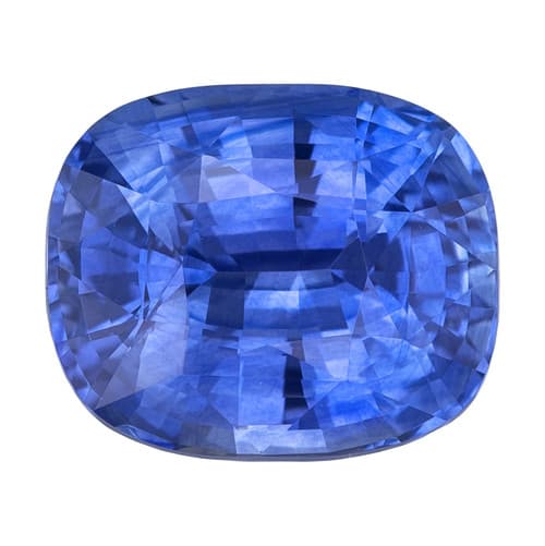 5.52 Carat Vivid Blue Sapphire Gemstone, Cushion Shape, 10.76 x 8.95 x 6.35 mm, GIA Certified