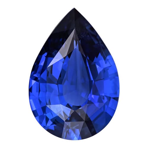 6.10 Carat Vivid Royal Blue Sapphire Gemstone, Pear Cut, 15.18 x 10.41 x 5.58 mm, GIA Certified