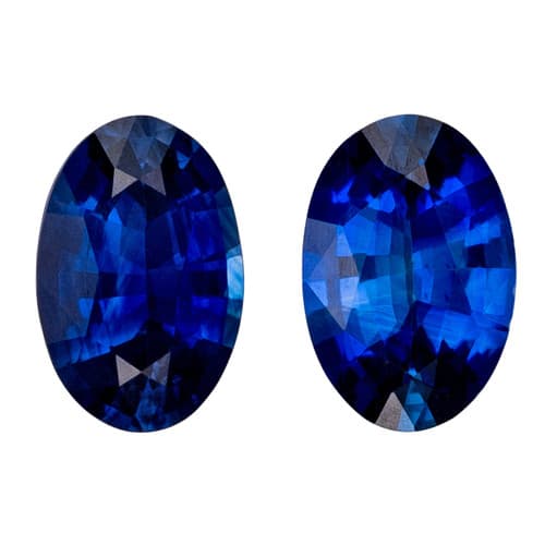 0.71 Carats Blue Sapphires, Oval Shape, 5.4 x 3.5 mm, Low Price