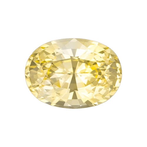 1.76 Carat No Heat Yellow Sapphire Gem, Oval Shape, 8.17 x 5.94 x 4.56 mm, GIA