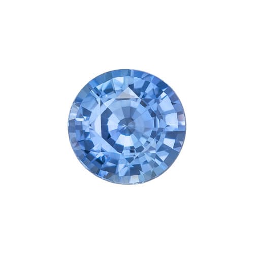 0.69 Carat Pretty Vivid Blue Sapphire Gemstone, Round Shape, 5.2 x 5.2 mm