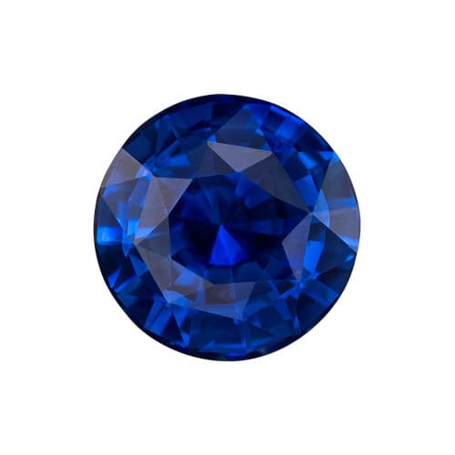 1.86 Carat Pretty Vivid Blue Sapphire Gemstone, Round Shape, 7.2 x 7.2 mm