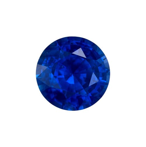 0.99 Carat Pretty Vivid Blue Sapphire Gemstone, Round Shape, 6.1 x 6.1 mm
