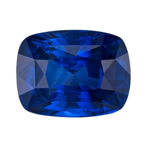 4.13 Carat Pretty Vivid Blue Sapphire Gemstone, Cushion Cut, 10.07 x 7.73 x 5.74 mm, GIA Cert