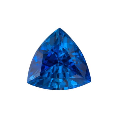 1.14 Carat Gem Blue Sapphire Stone, Trillion Shape, 6.6 mm Size