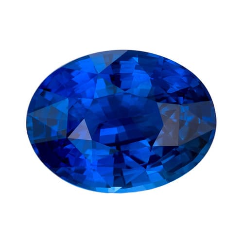 3.12 Carat Vivid Blue Sapphire Loose Gemstone, Oval Shape 10.16 x 7.65 x 4.98 mm Size