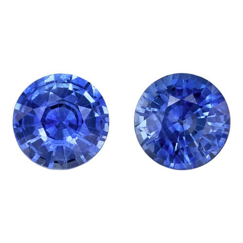 1.99 Carat Matching Blue Sapphires, Rounds, 6.1 mm | Natural Luxury Gemstone, Hand Selected – $2140