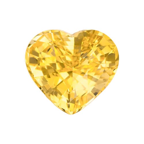 2.03 Carat Yellow Sapphire, Heart Shape, 8.1 x 7.4 mm $2,183