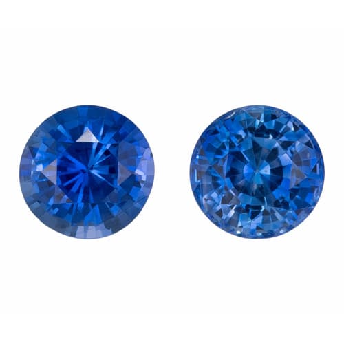 0.86 Carat Matching Blue Sapphires, Rounds, 4.4 mm | Natural Luxury Gemstone, Hand Selected – $851