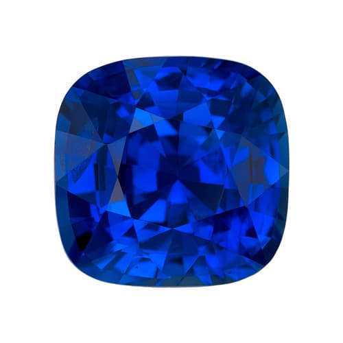 Perfect Royal Blue 3.71 Carat Blue Sapphire Gem, Cushion, GIA Cert, 8.69 x 8.53 x 5.75 mm