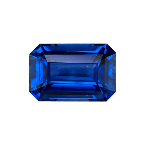 1.22 Carat Loose Rich Medium Blue Sapphire, Emerald Cut, 7.4 x 4.9 mm Fine Quality Loose Gemstone Hand Selected by AfricaGems $2886