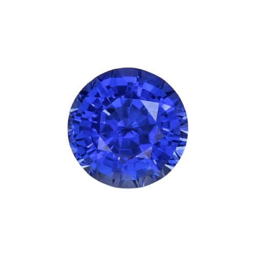 0.94 Carat Rich Royal Blue Sapphire Gem, Round 5.6 mm
