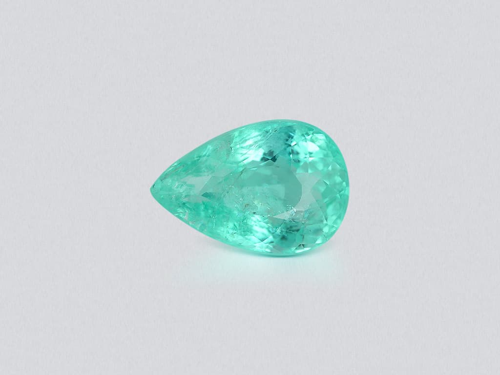 Neon blue Paraiba tourmaline in pear cut 2.78 carats, Mozambique ID 10844