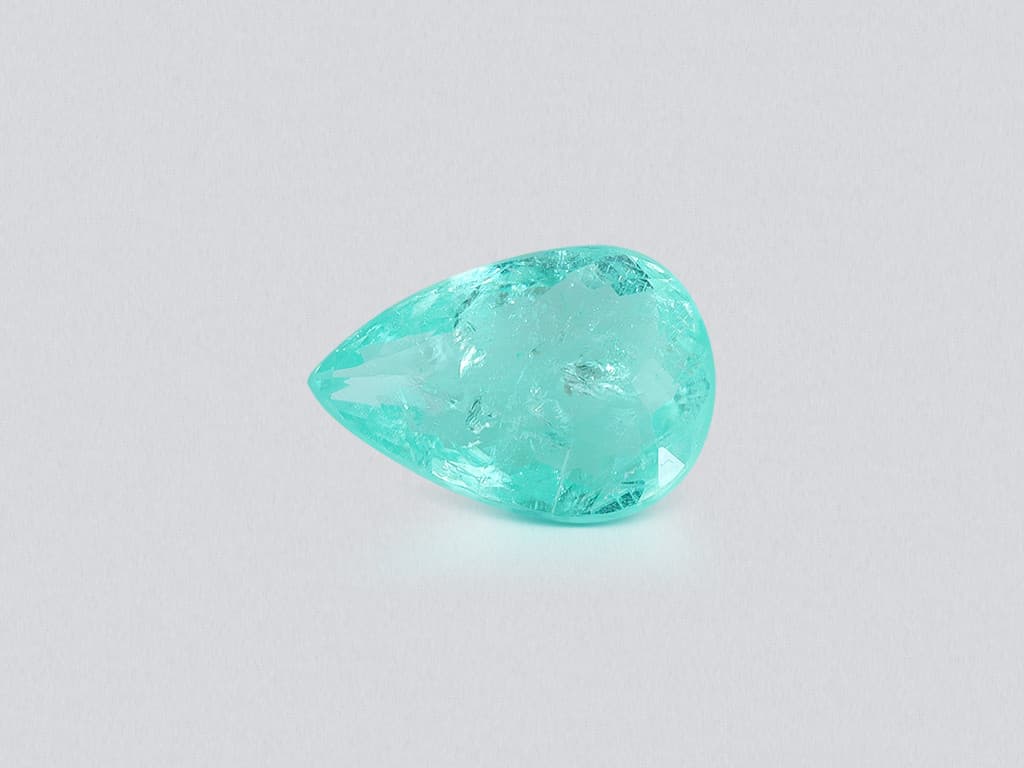 Neon Blue Paraiba tourmaline in pear cut 2.26 carats, Mozambique ID 10845