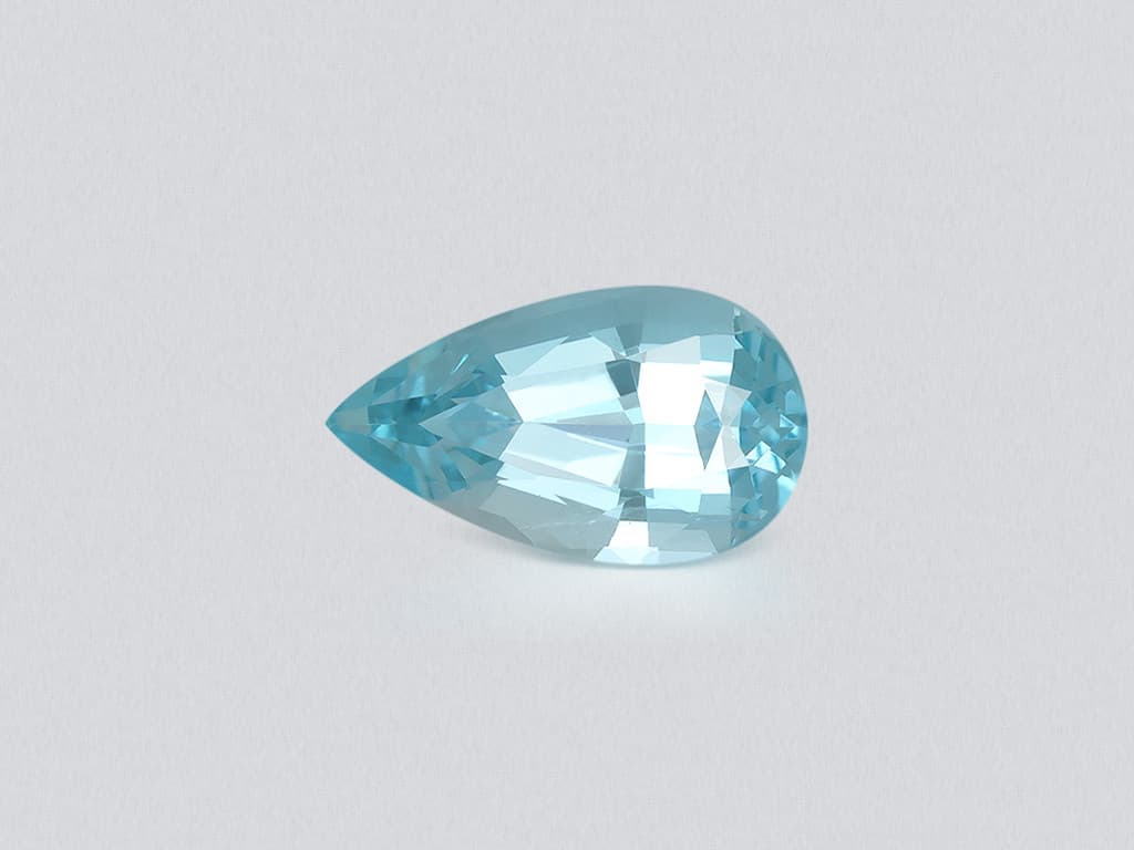 Aquamarine Santa Maria pear cut 3.64 carats, Mozambique ID 10848