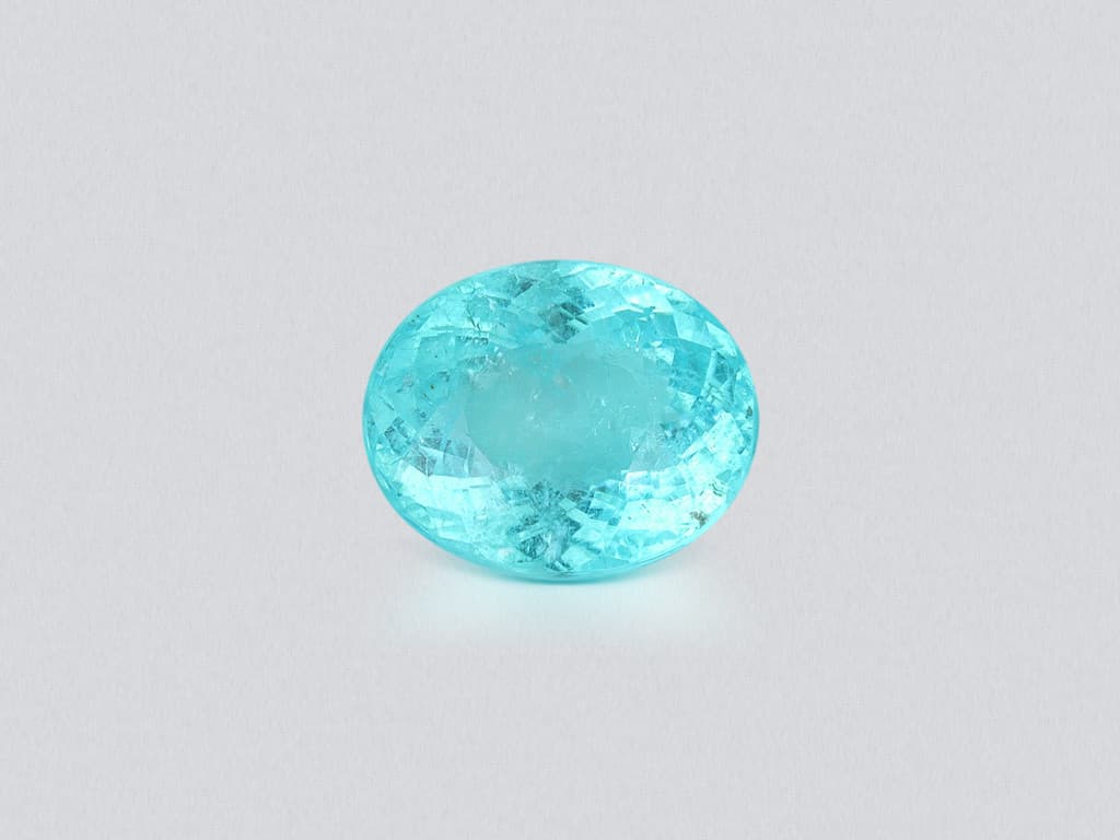 Neon blue Paraiba tourmaline oval cut 8.67 carats, Mozambique ID 11054