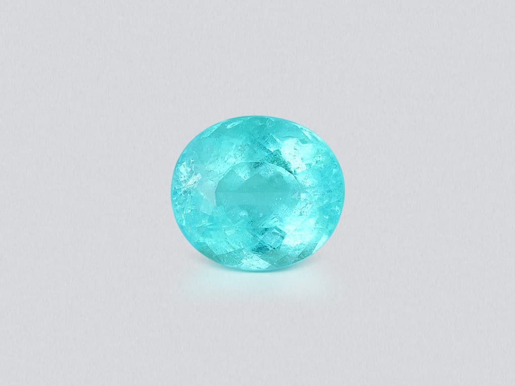Sugar Neon blue Paraiba tourmaline oval cut 8.92 carats, Mozambique ID 11055