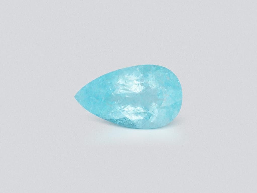 Neon blue tourmaline Paraiba in pear cut 7.14 carats, Mozambique ID 8914