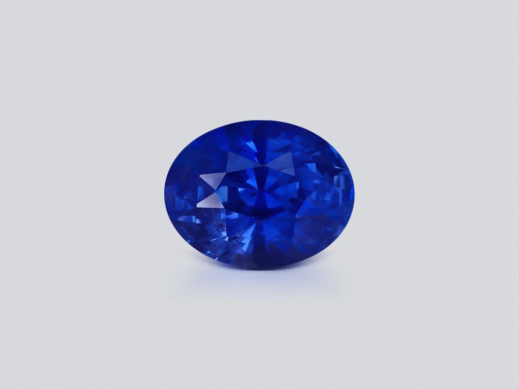 Unique unheated Cornflower Blue sapphire in oval cut 7.24 carats, Sri Lanka ID 8931
