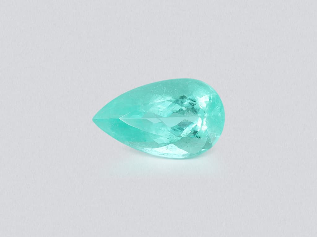Neon Paraiba tourmaline pear cut 9.55 carats, Mozambique ID 10982