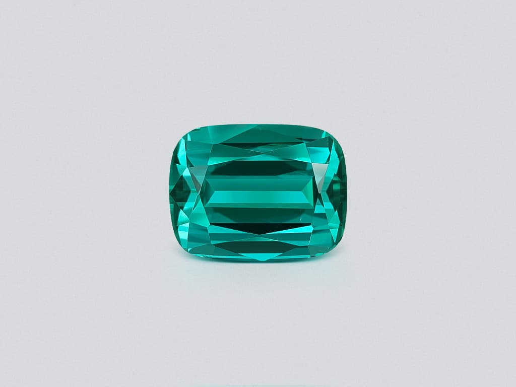 Vibrant Lagoon tourmaline in cushion cut 5.23 carats, Afghanistan ID 10805