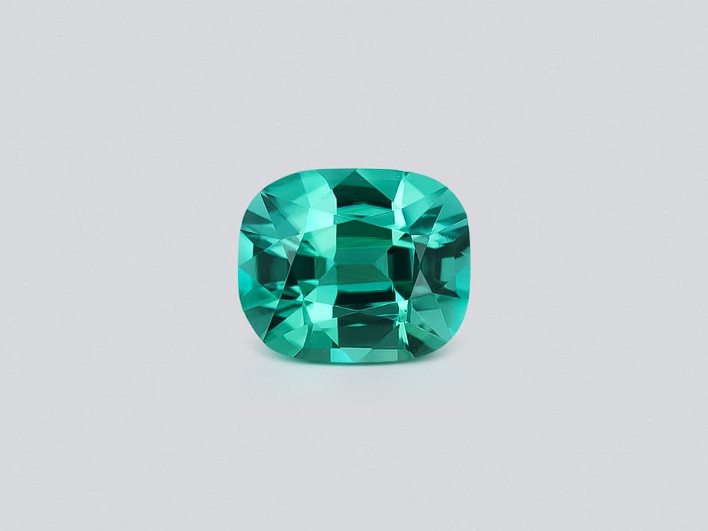 Vibrant Lagoon Tourmaline in cushion cut 3.01 carats, Afghanistan ID 10809