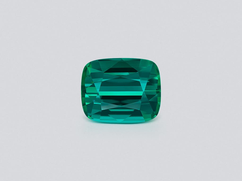 Vibrant Lagoon Tourmaline in cushion cut 7.49 carats, Afghanistan ID 10810