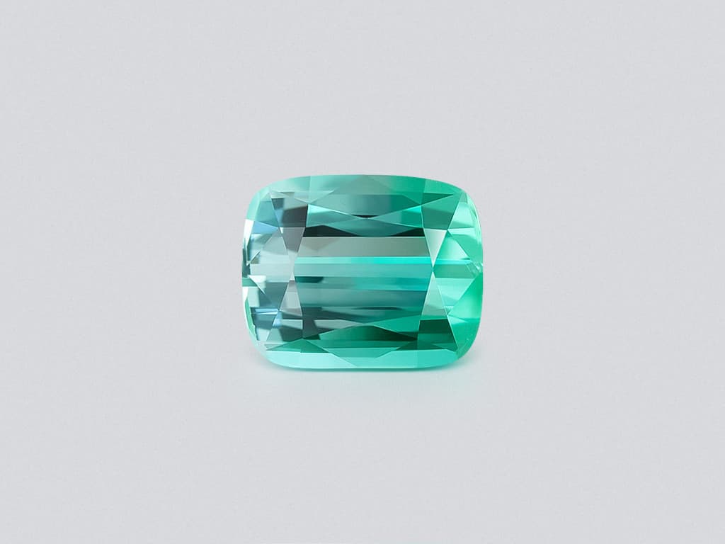 Vibrant Lagoon tourmaline in cushion cut 4.47 carats, Afghanistan ID 10811