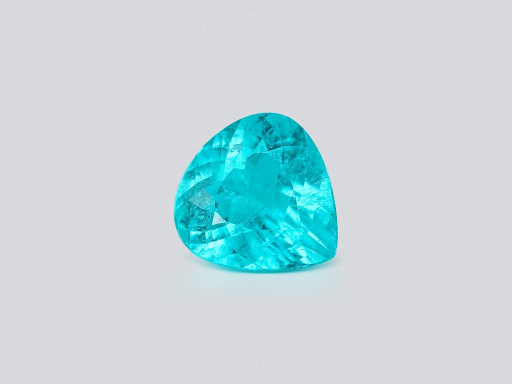 Neon blue Paraiba tourmaline in pear cut 4.49 carats, Mozambique ID 10827