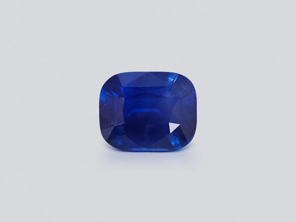 Unheated sapphire Royal Blue cushion cut 3.55 carats, Sri Lanka ID 12137