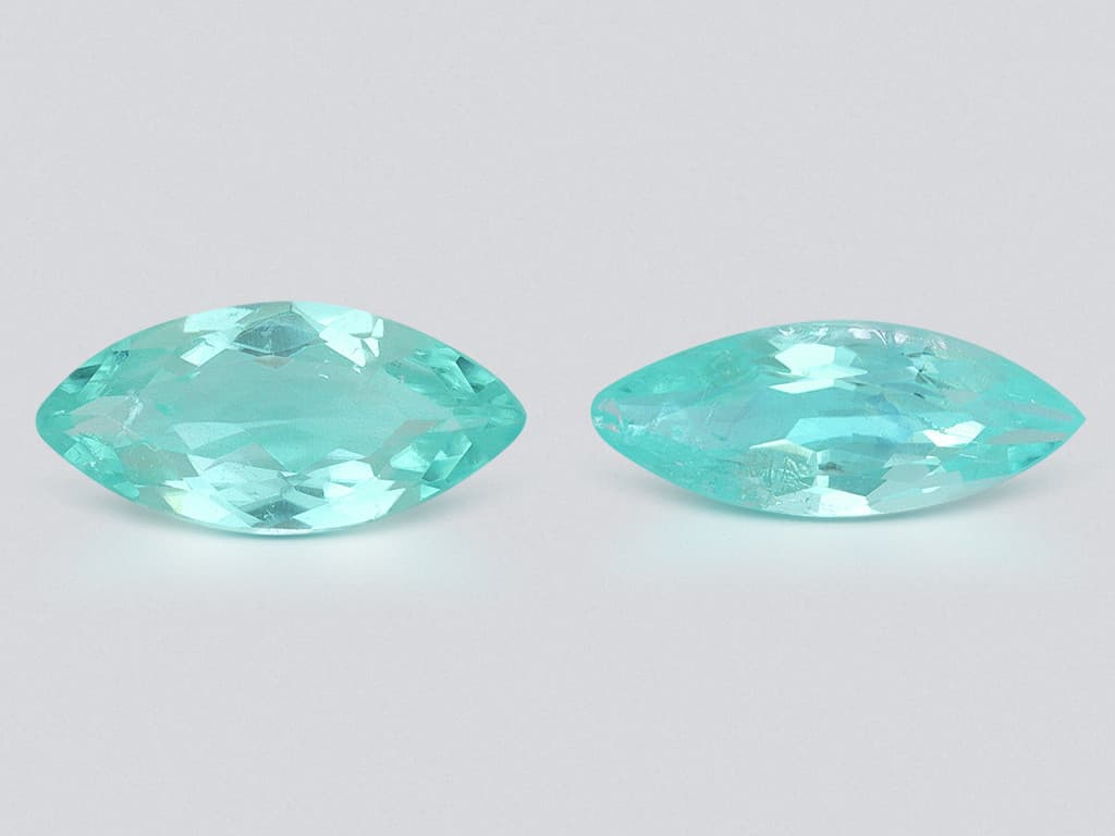 Neon Paraiba tourmaline marquise cut 1.36 carats, Mozambique ID 11039