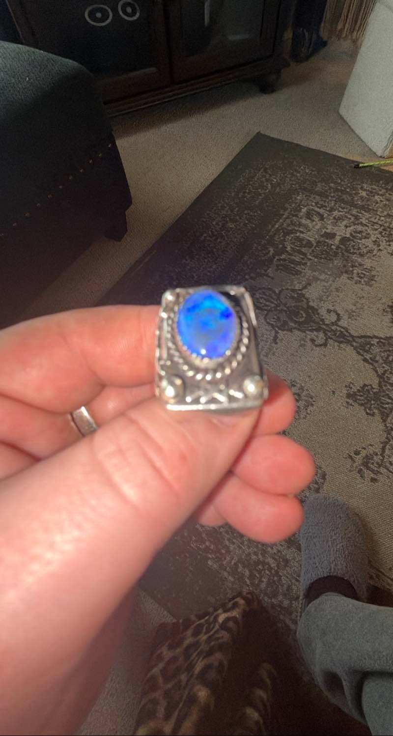 Silver Ring with Opal