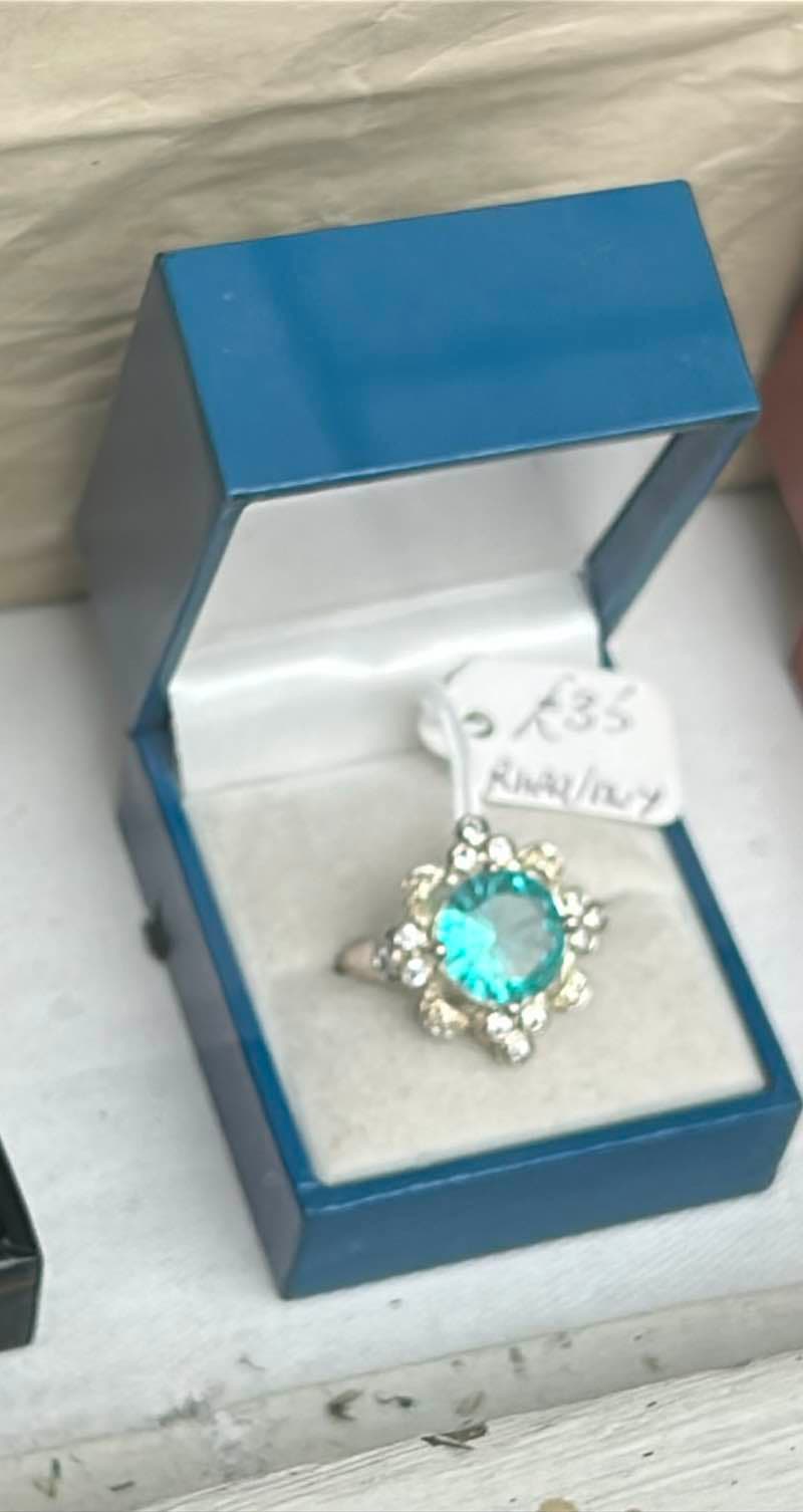 Aquamarine Ring with Diamond Accents