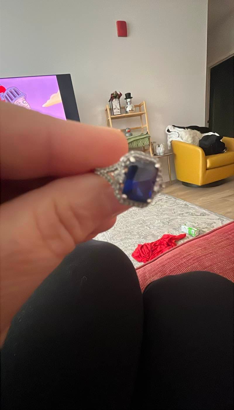 Sapphire Ring with Diamond Accents