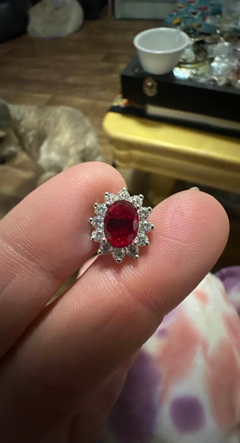 Ruby Ring with Diamond Accents