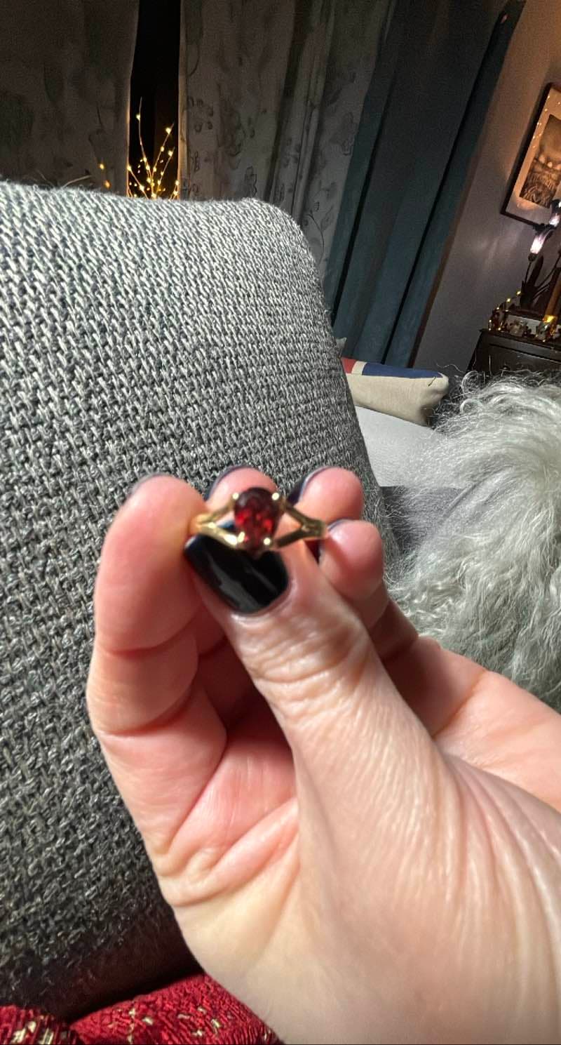 Natural Garnet Ring