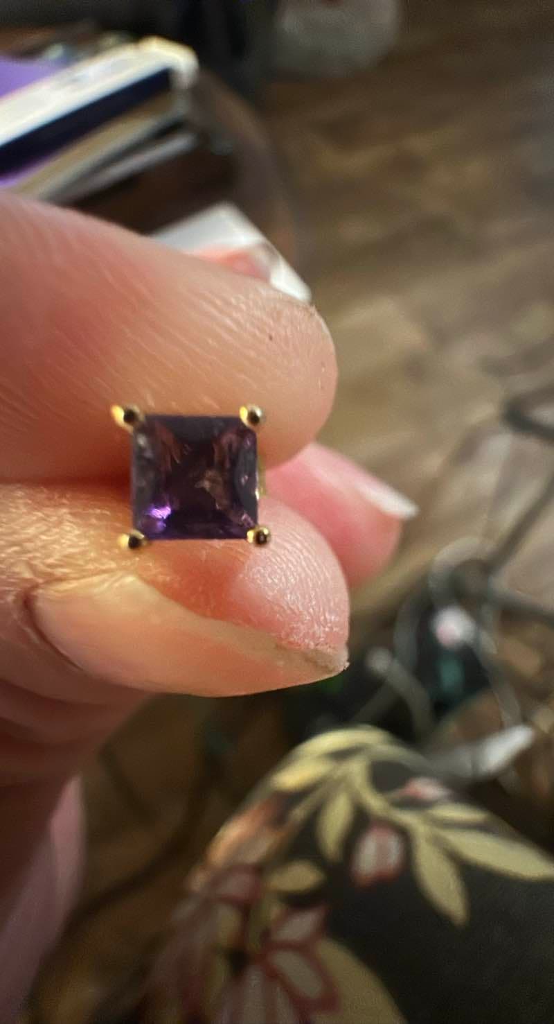 Amethyst Set in Gold