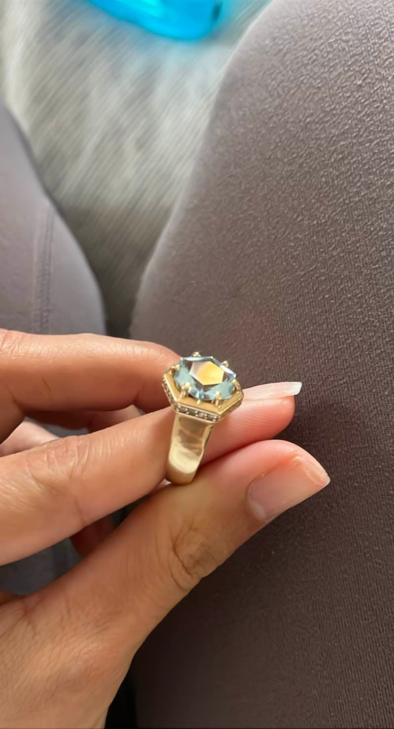 Aquamarine Engagement Ring