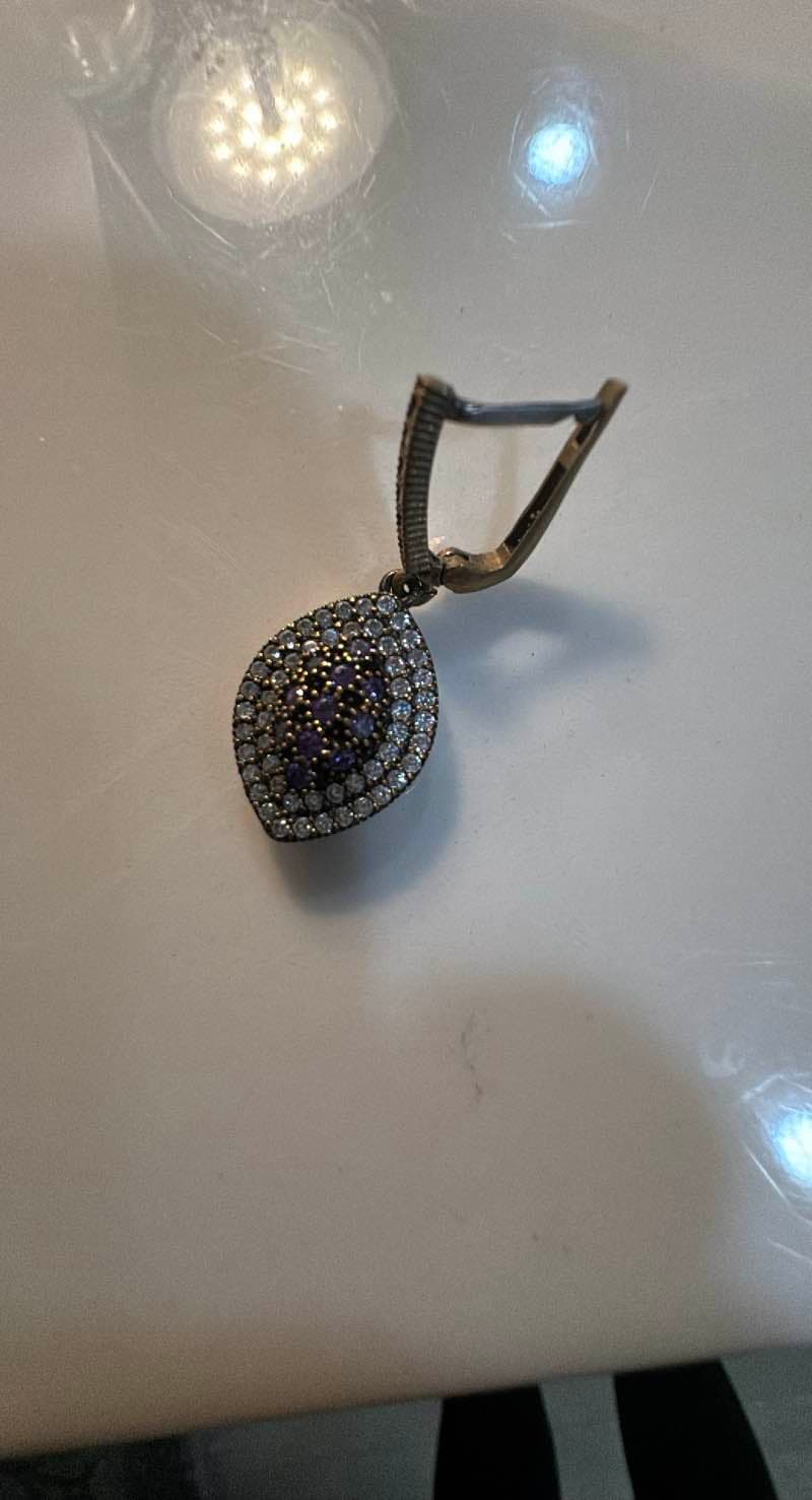 Amethyst and Diamond Pendant