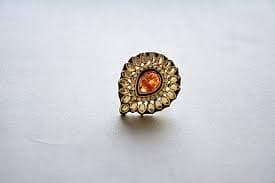 Orange Zircon Ring