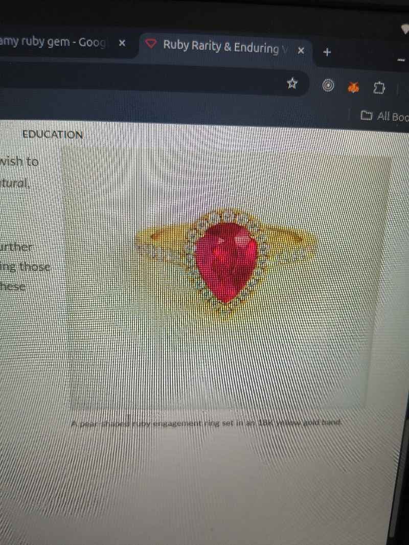 Pear Shaped Ruby Engagement Ring