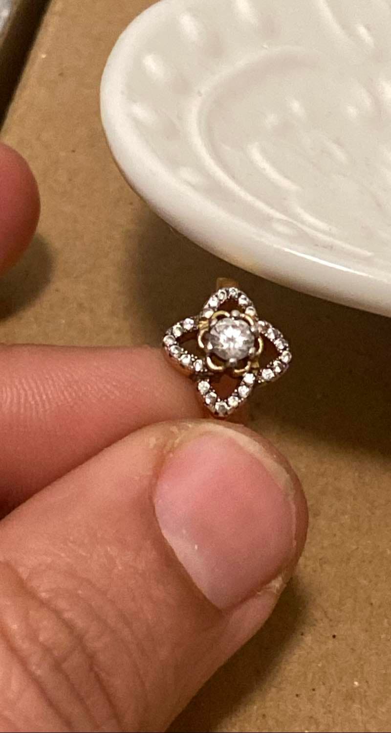 Vintage Diamond Floral Ring