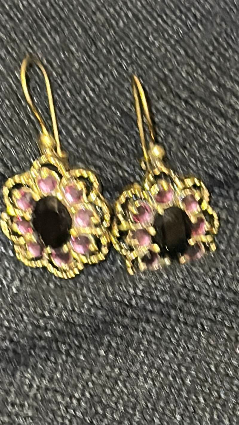 Garnet Dangle Earrings