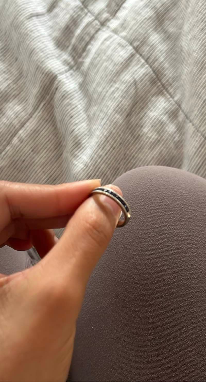 Ring with Black Sapphires