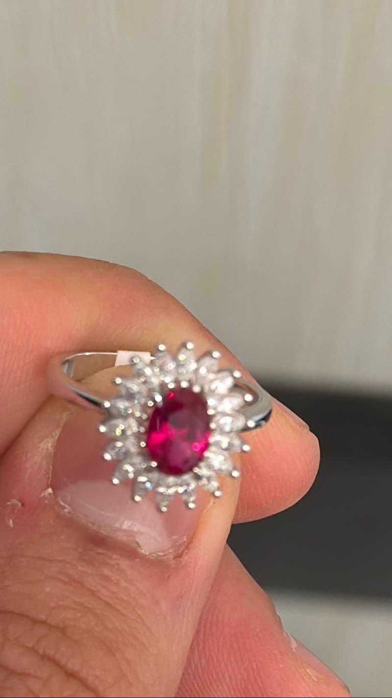 Ruby Halo Ring