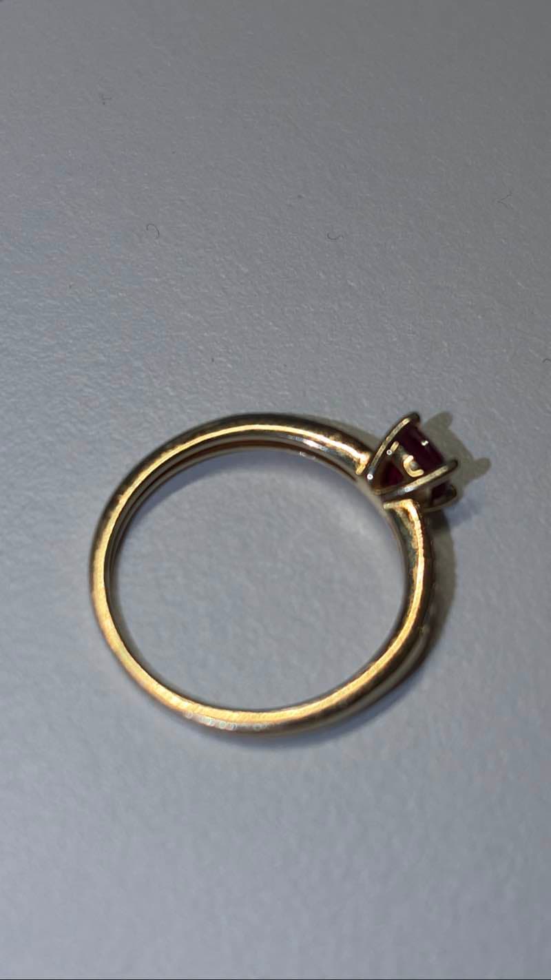 Ruby Solitaire Ring