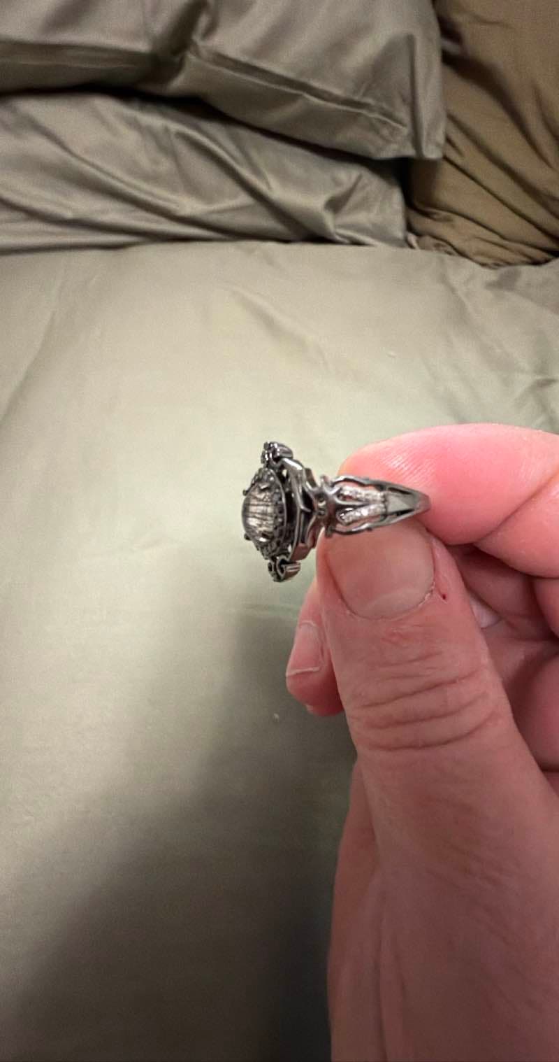 Vintage Silver Ring with Clear Stone