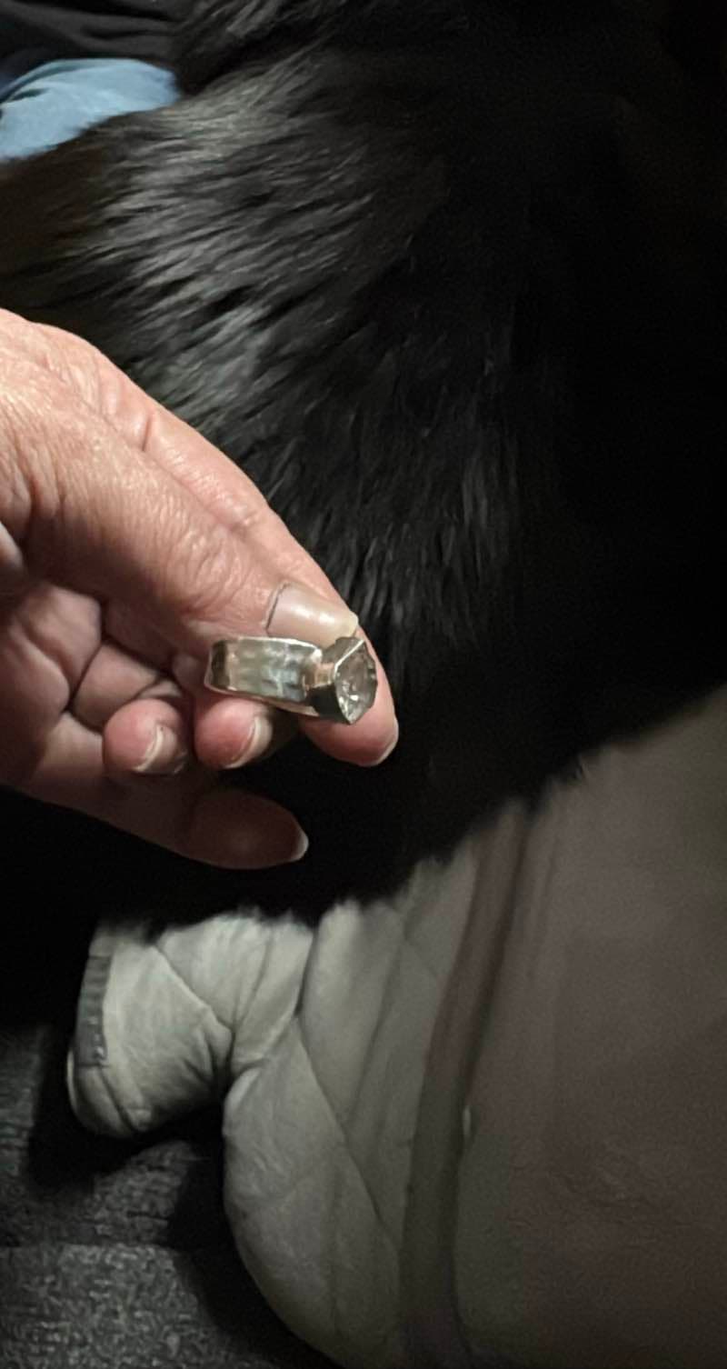 Silver Ring with Clear Gemstone