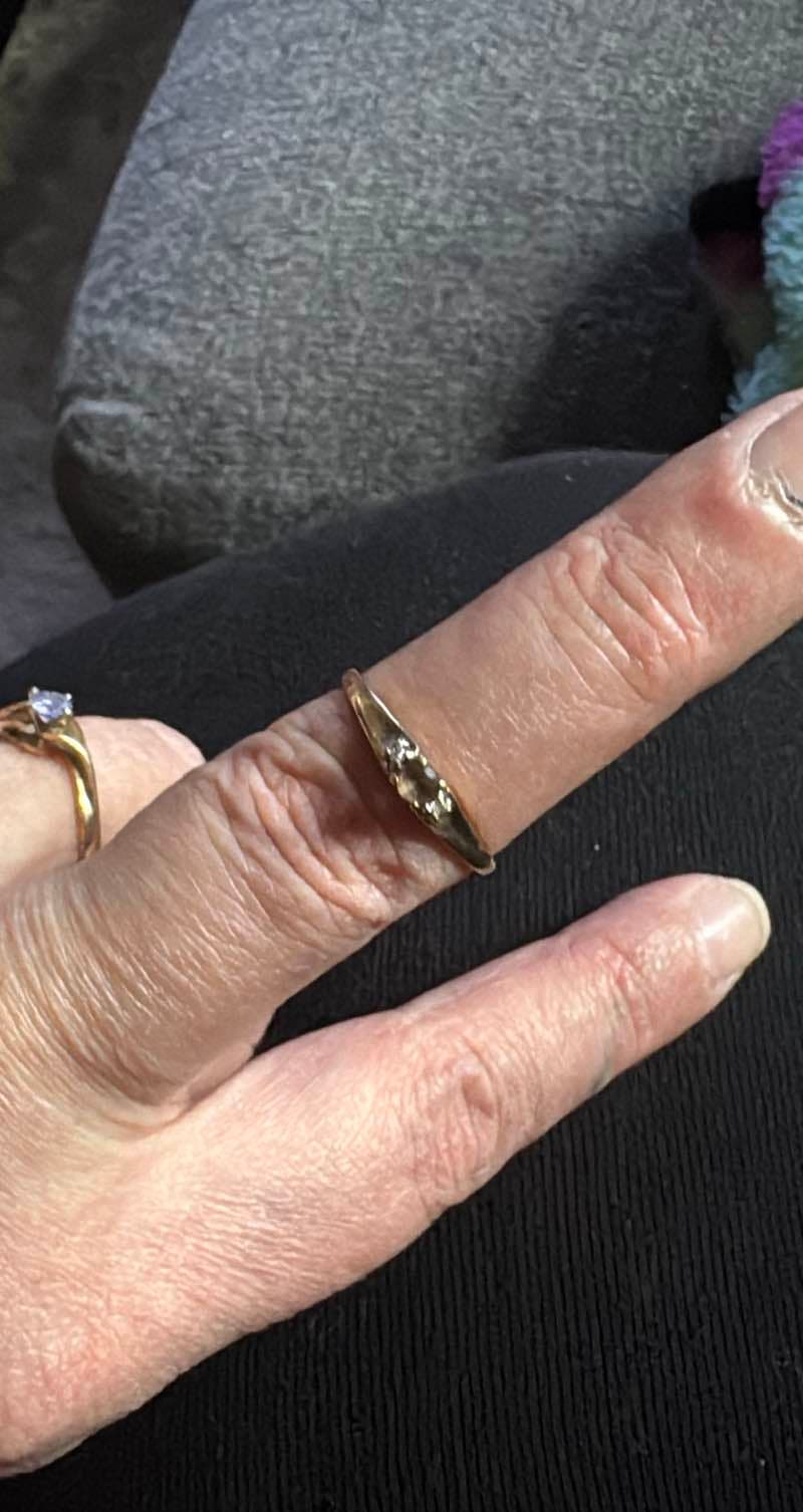Gold Ring with Three Stones